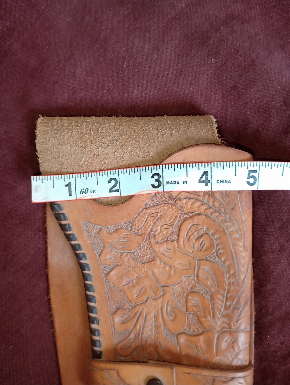 Hand Tooled Leather Holster - Picture 6 of 6